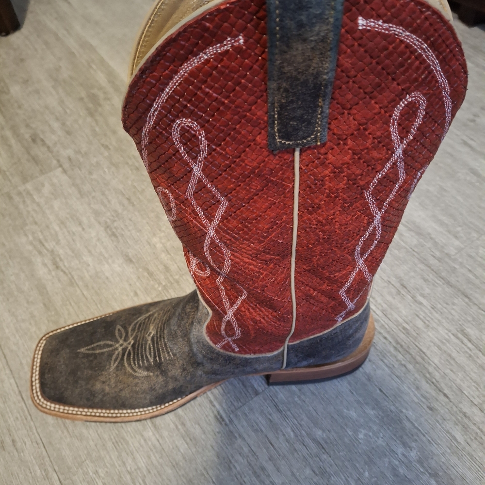 Anderson Bean Mens Boots - Grey And Red - Picture 2 of 9